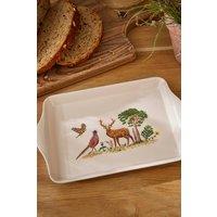 Ulster Weavers 'Thistlewood' Highland Inspired Print Scatter Tray in Cream