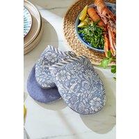 Ulster Weavers 'Coastal Treasures' Coatal Inspired Print Pair of Microwave Mitts in Blue