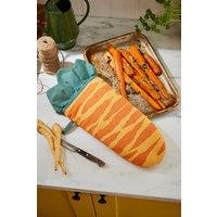 Ulster Weavers 'Time to Grow' Vegetable Print 100% Cotton Gauntlet Oven Glove in Orange