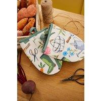 Ulster Weavers 'Time to Grow' Vegetable Print 100% Cotton Pair of Microwave Mitts in Cream