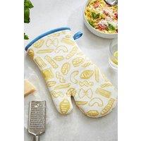 Ulster Weavers 'Pasta Lovers Club' Food Print 100% Cotton Gauntlet Oven Glove in Cream