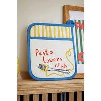 Ulster Weavers 'Pasta Lovers Club' Food Print 100% Cotton Pot Mitt in Yellow