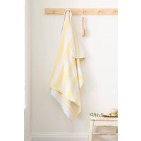 Bianca 'Reversible Stripe' Cotton Jacquard Bath Towel in Yellow