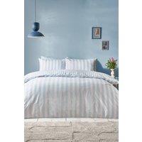 Sassy B 'Stripe Tease' Reversible Duvet Cover Set in Blue | Size: Single