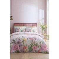 RHS x Catherine Lansfield 'Enchanted Butterfly Garden' So Soft Duvet Cover Set in Pink | Size: Double