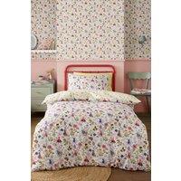 Belle & Boo 'Garden Friends' Reversible Cotton Duvet Cover Set in White | Size: Junior