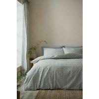 Pineapple Elephant 'Cotton Rich Woven Stripe' Duvet Cover Set in Blue | Size: Single