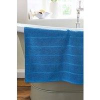 CHRISTY 'Signum' Heavyweight 100% Combed Cotton Bath Mat in Bright Blue
