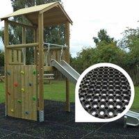Ark Mat Playground Rubber Safety Grass Mat - 16mm Thick in Black