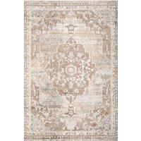 Kukoon Beige Traditional Medallion Bordered Living Area Rug | Size: 60 cm x 110 cm