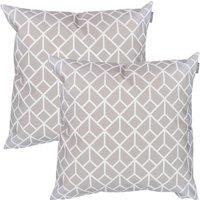 icon Indoor & Outdoor Waterproof Cushion Set of 2 Slate Grey Waterproof Cushion in Light Grey | Size: 43 cm x 43 cm