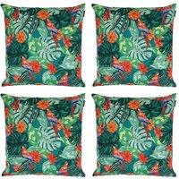 icon Indoor Outdoor Cushion Set of 4 Slate Grey Water Resistant Cushions in Dark Green | Size: 43 cm x 43 cm