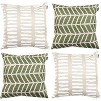 icon Indoor & Outdoor Mark Making Waterproof Cushion 2x Khaki & 2x Burnt Orange | Size: 43 cm x 43 cm