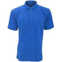 Ultimate Clothing Collection Men's UCC 50 50 Plain Pique Short Sleeve Polo Shirt in Royal | Size: XS