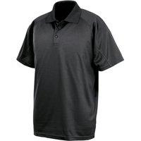 Spiro Men's Impact Performance Aircool Polo T-Shirt in Black | Size: 3XL