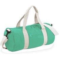 Bagbase Men's Plain Varsity Barrel Duffle Bag (20 Litres) Pack of 2 in Bright Green
