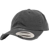 Flexfit by Yupoong Men's Low Profile Destroyed Cap in Dark Grey