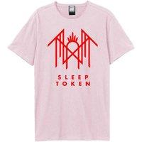 Amplified Men's Sleep Token Logo T-Shirt in Pink | Size: Large