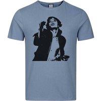 Amplified Men's Mick The Rolling Stones T-Shirt in Pale Blue | Size: XS