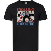 Amplified Men's Union Jack The Rolling Stones T-Shirt in Black | Size: Medium