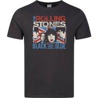 Amplified Men's Union Jack The Rolling Stones T-Shirt in Charcoal | Size: XS