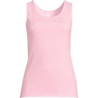Lands' End Women's Petite Cotton Vest Top in Light Pink | Size: 16-18