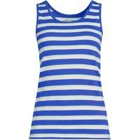 Lands' End Women's Petite Cotton Vest Top in Blue | Size: 8