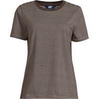 Lands' End Women's Petite Supima Crew Neck T-Shirt in Light Brown | Size: 14-16