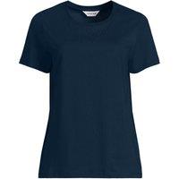 Lands' End Women's Petite Supima Crew Neck T-Shirt in Dark Navy | Size: 10-12