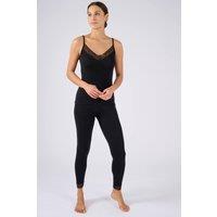 Damart Women's Lace-Trim Thermal Camisole - Cosy & Lightweight in Black | Size: Small