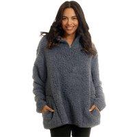 Light & Shade Women's Snuggle Borg Top in Navy | Size: S/M