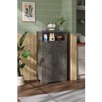 Living and Home Wooden Sideboard Storage Cabinet in Grey
