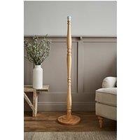 ValueLights Victoria Traditional Wooden Stem Floor Lamp Base in Natural