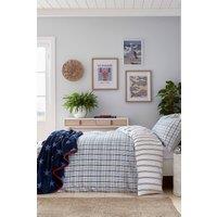 Helena Springfield 'Jones Check' Brushed Cotton Duvet Cover Set in Navy | Size: Double