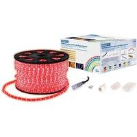 Netagon Static LED Rope Light Kit With Wiring Accessories Kit 90m Red