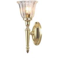 Netlighting Dryden 1 Light Bathroom Wall Light Polished Brass IP44 G9 in Yellow