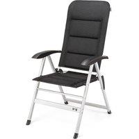Trail Outdoor Leisure Reclining Camping Chair Folding Aluminium Garden Recliner Luxury Padded Trail in Black