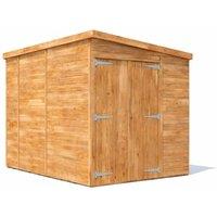 Dunster House Wooden Shed Garden Storage 1.8 x 3m (6' x 10') 15mm Pent in Brown | Size: 1m x 3m