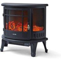 Warmies Bath Log Effect Stove Fire Black