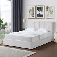 Artemis Home Evelynne Fabric 150cm Kingsize Ottoman Bed Frame with Storage in Light Grey | Size: King
