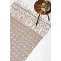 Homescapes Patna Beige & Natural Kilim Wool Rug | Size: 120 cm x 170 cm