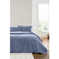 Bianca 'Attica Velvet' Embroidered Bedspread in Blue