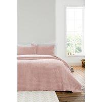 Bianca 'Attica Velvet' Embroidered Bedspread in Pink