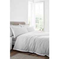 Bianca 'Seersucker Woven Stripe' 180 Thread Count Cotton Duvet Cover Set in Grey | Size: King