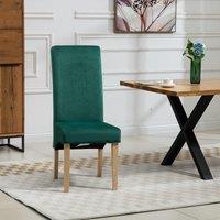 Artemis Home Rimini Velvet Fabric Dining Chairs - Set of 2 in Green