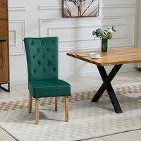 Artemis Home Pienza Velvet Dining Chairs - Set of 2 in Green
