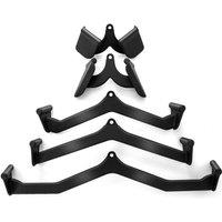Costway LAT Pulldown Attachment Set T-bar V-bar Pulley Cable Attachments in Black