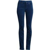 Lands' End Women's Straight Leg Stretch Cord Jeans, Mid Rise in Dark Navy | Size: 14L
