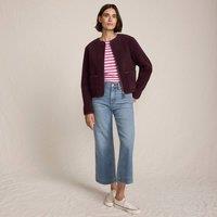 Lands' End Women's Sherpa Fleece Jacket in Dark Red | Size: 10-12