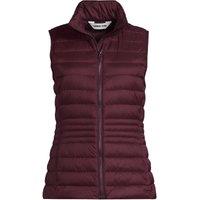 Lands' End Women's Wanderweight Down Ultralight Packable Gilet in Burgundy | Size: 10-12